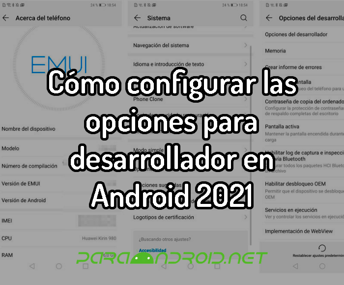 Cómo configurar las opciones para desarrollador en Android 2021